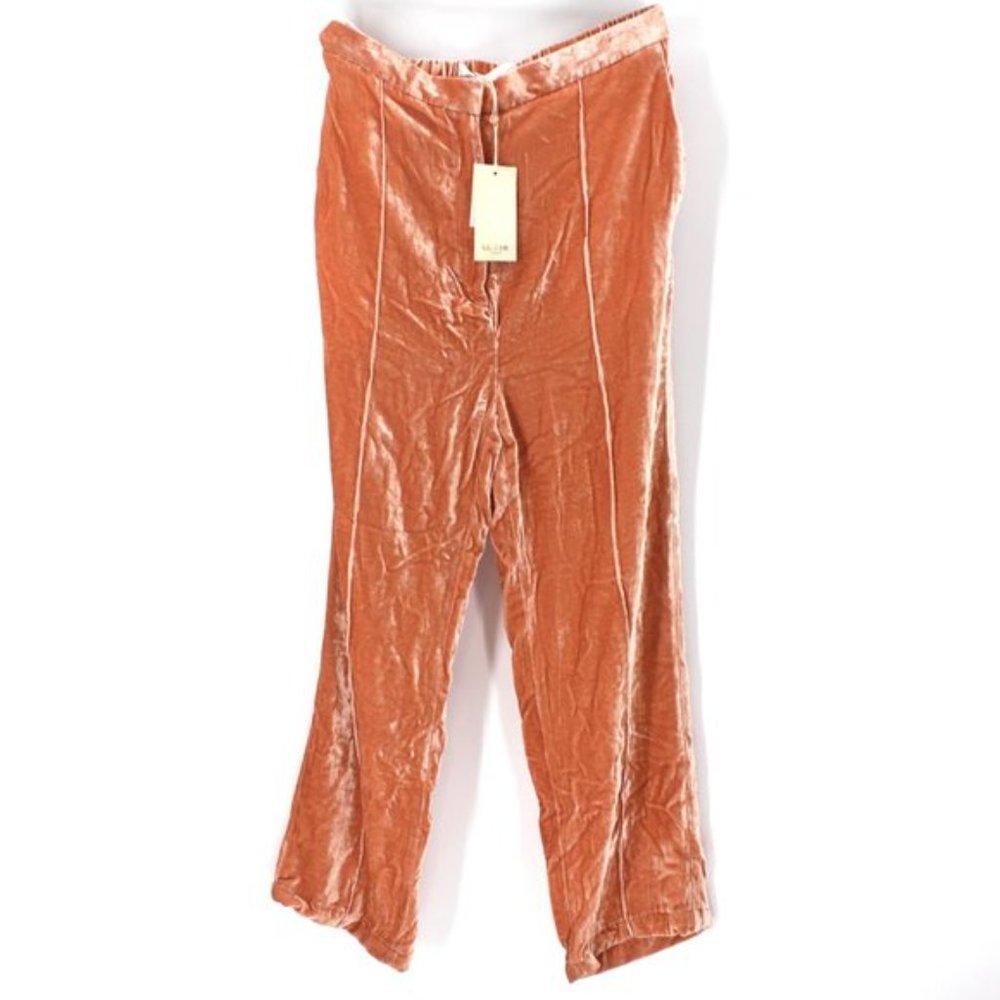 Golden Goose Deluxe Vanda Varsity Cool Pink Velvet Lounge Casual Pants M NEW
